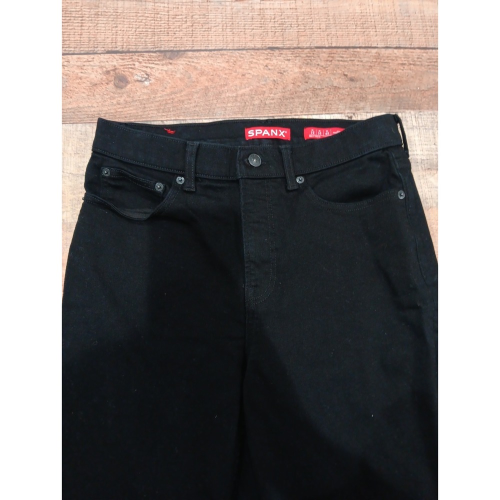 Women's Spanx Black Flared Jeans Sz 12 Petite 2831